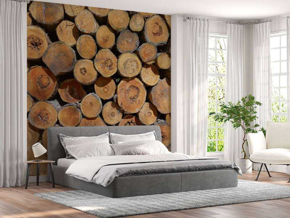 Pile de troncs d'arbres