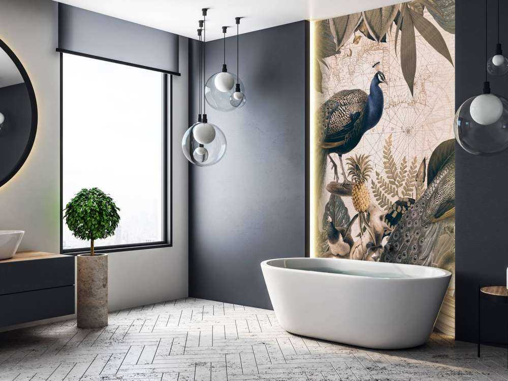 Rêverie vintage paon bleu beige