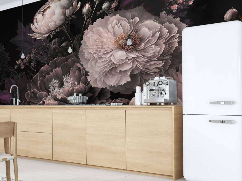 Ambiance gothique de fleurs maussades