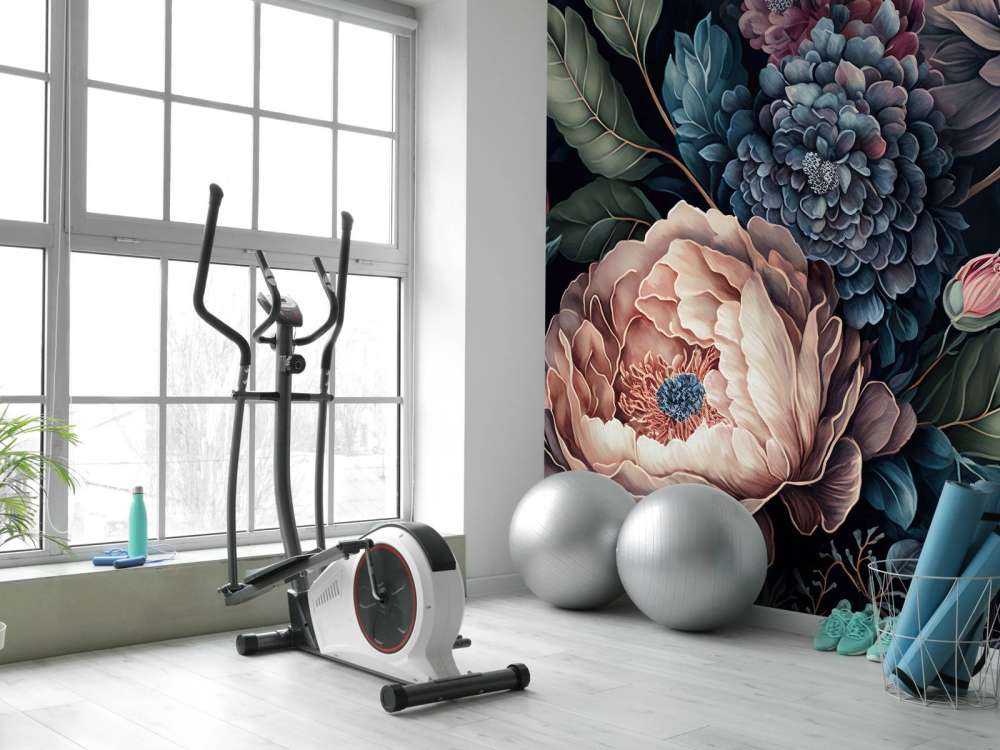 grandes fleurs baroques sombres