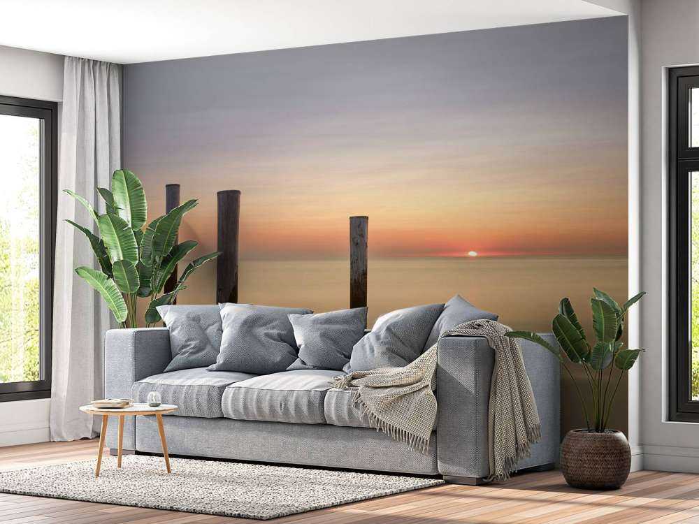 Trois poteaux en bois