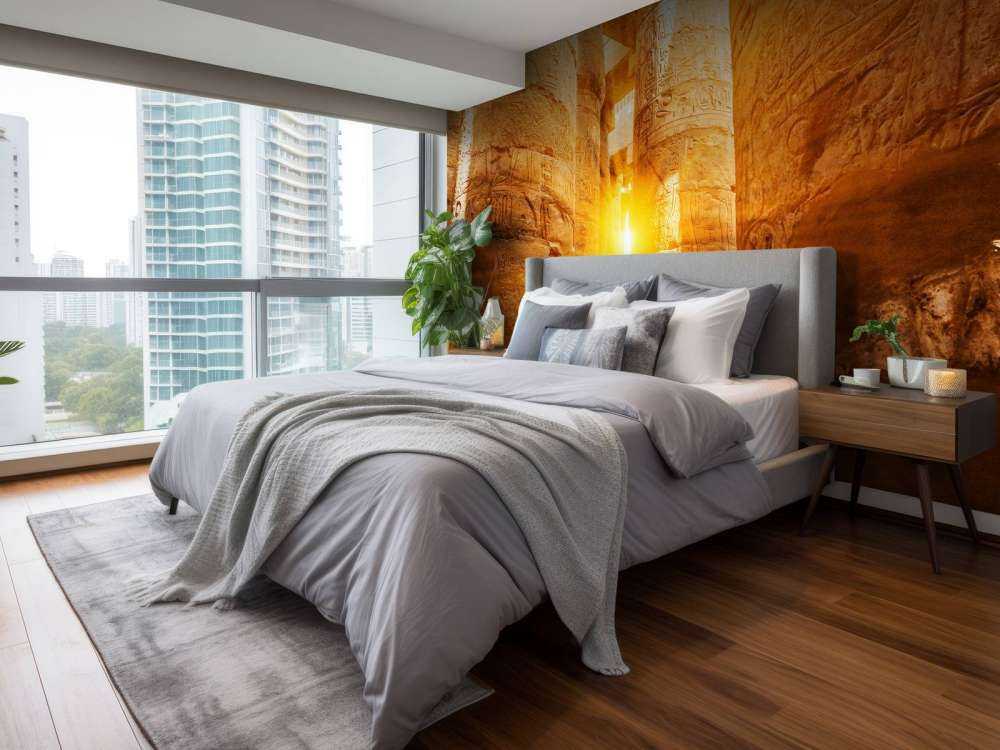 Le soleil à travers les ruines