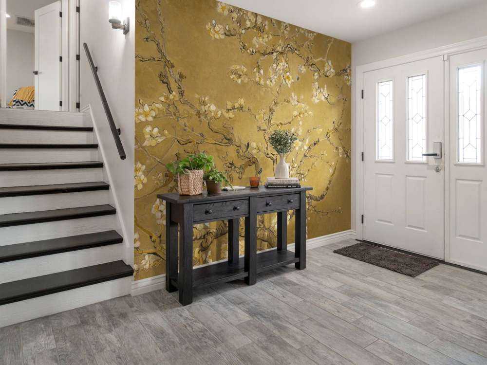 Fleur d'amandier jaune