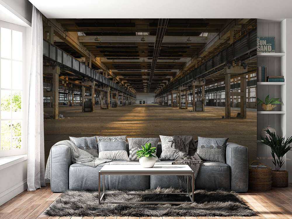 Vieux garage abandonné