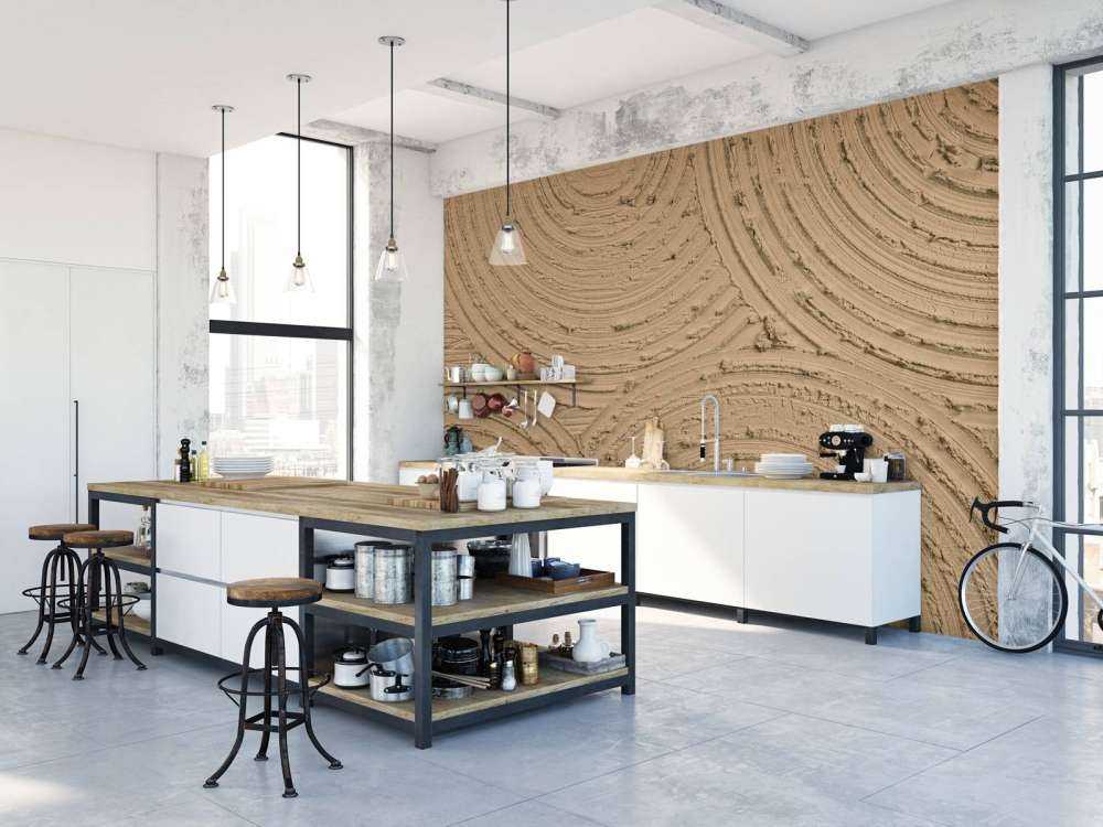 Cercles Zen avec structure en brun doré