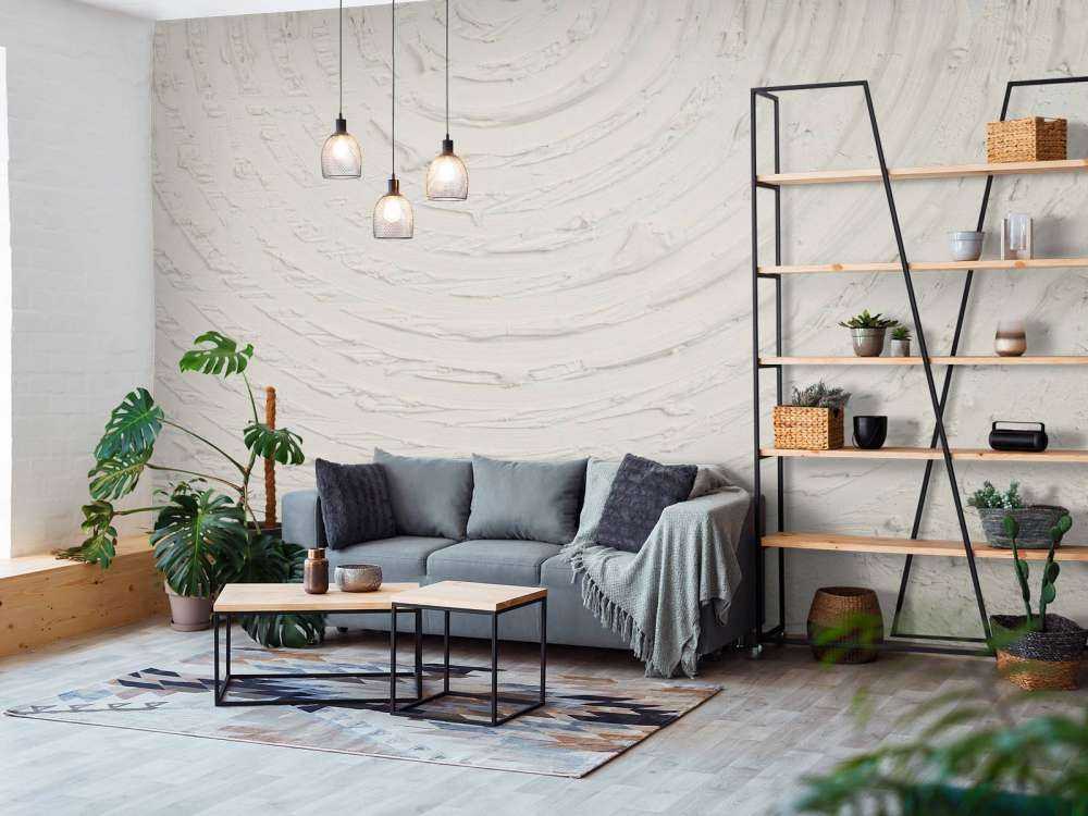 Formes et lignes courbes en blanc cassé