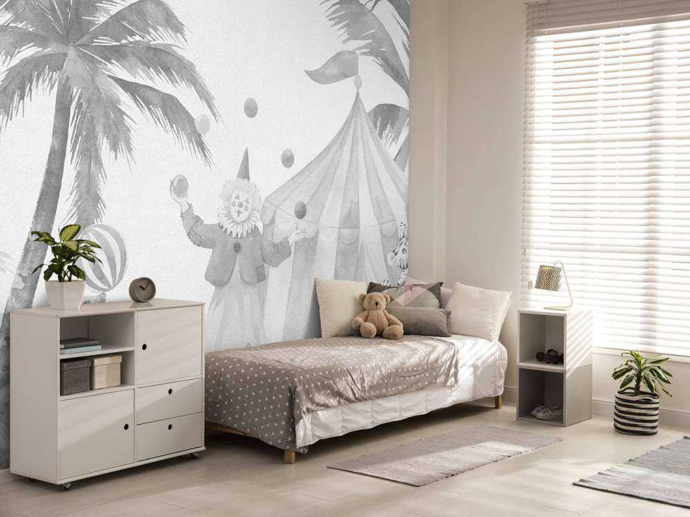 Joyeux animaux de cirque gris