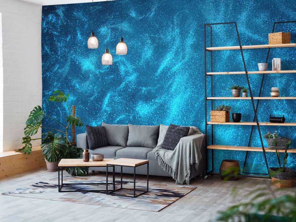 Ruisseau à paillettes bleues