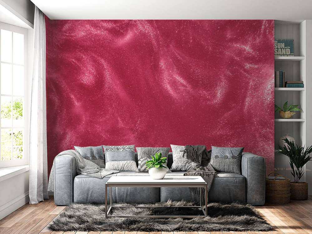 Particules de paillettes roses