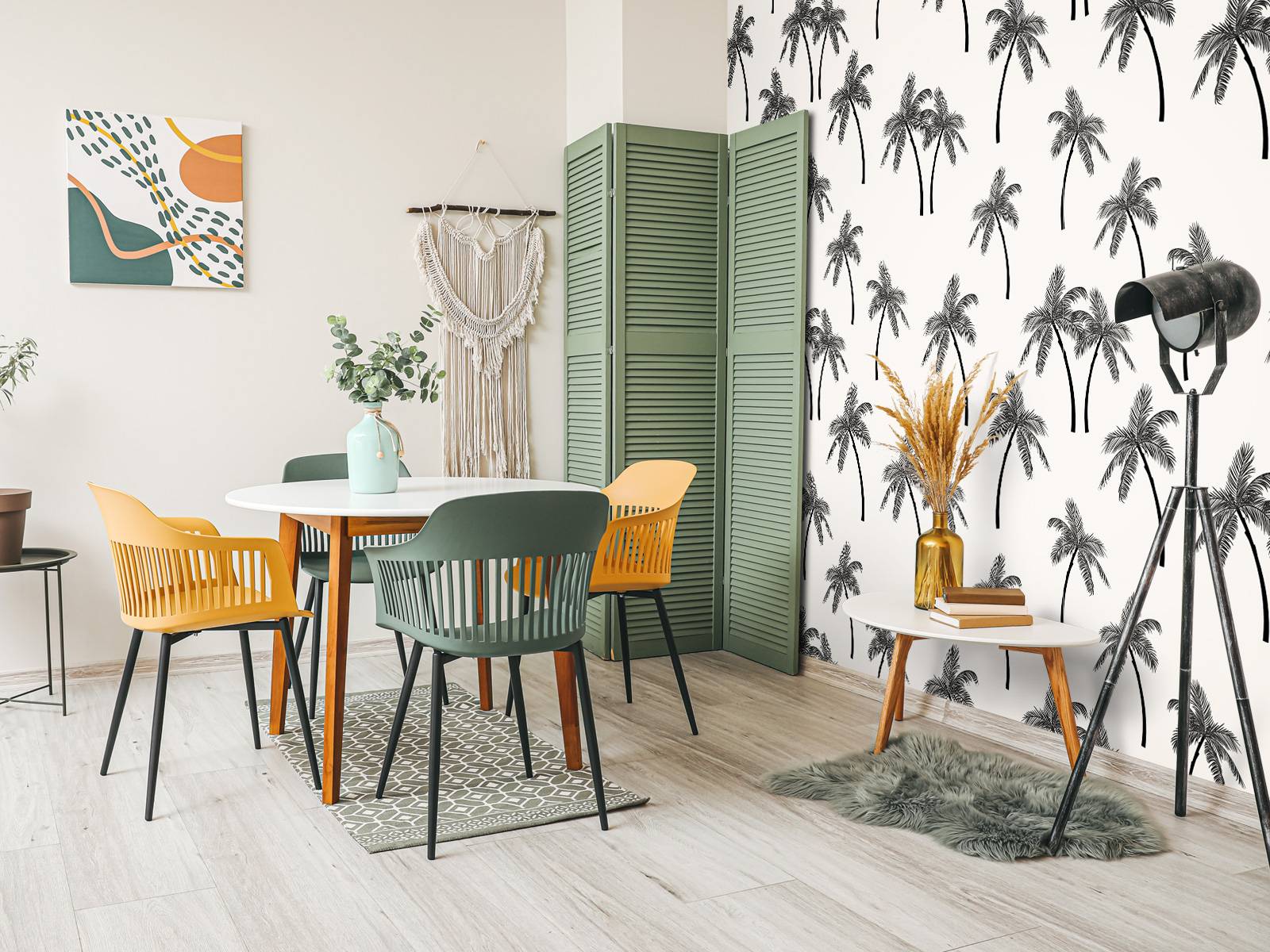 Motif avec palmiers