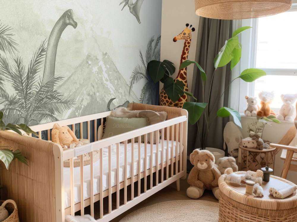 Différents dinosaures en vert d'eau