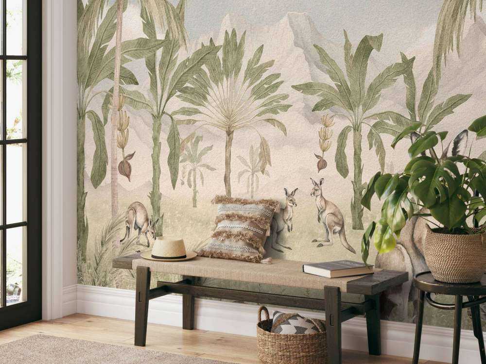 Paysage de kangourous