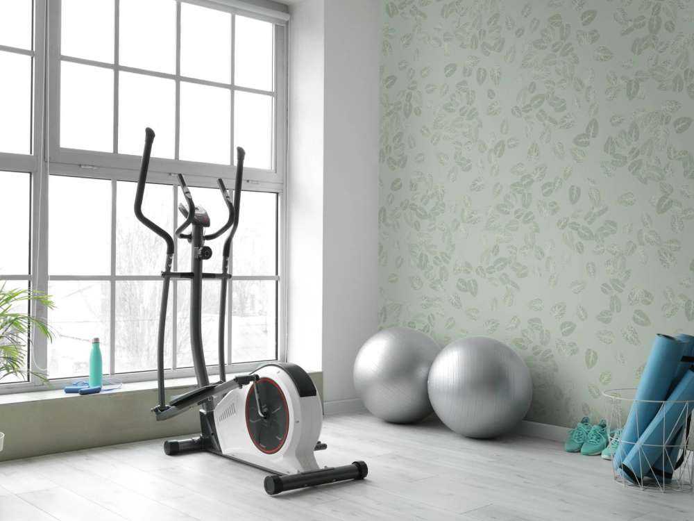 Petites feuilles sur gris vert