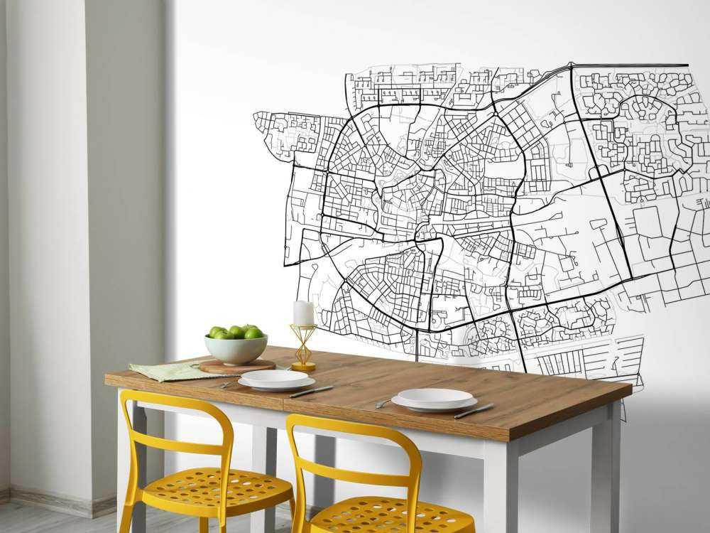 Carte de Leeuwarden, blanc