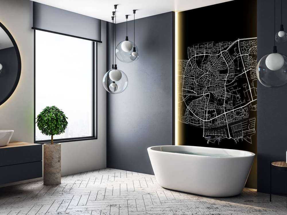 Carte de Leeuwarden, noir