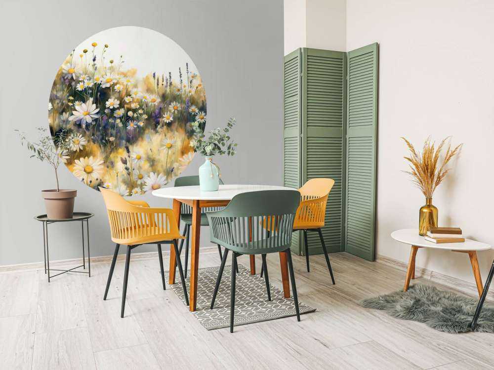 Prairie de Marguerites Silencieuses Jaunes