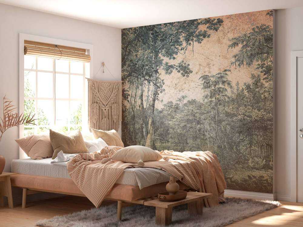 Panorama de forêt tropicale altérée