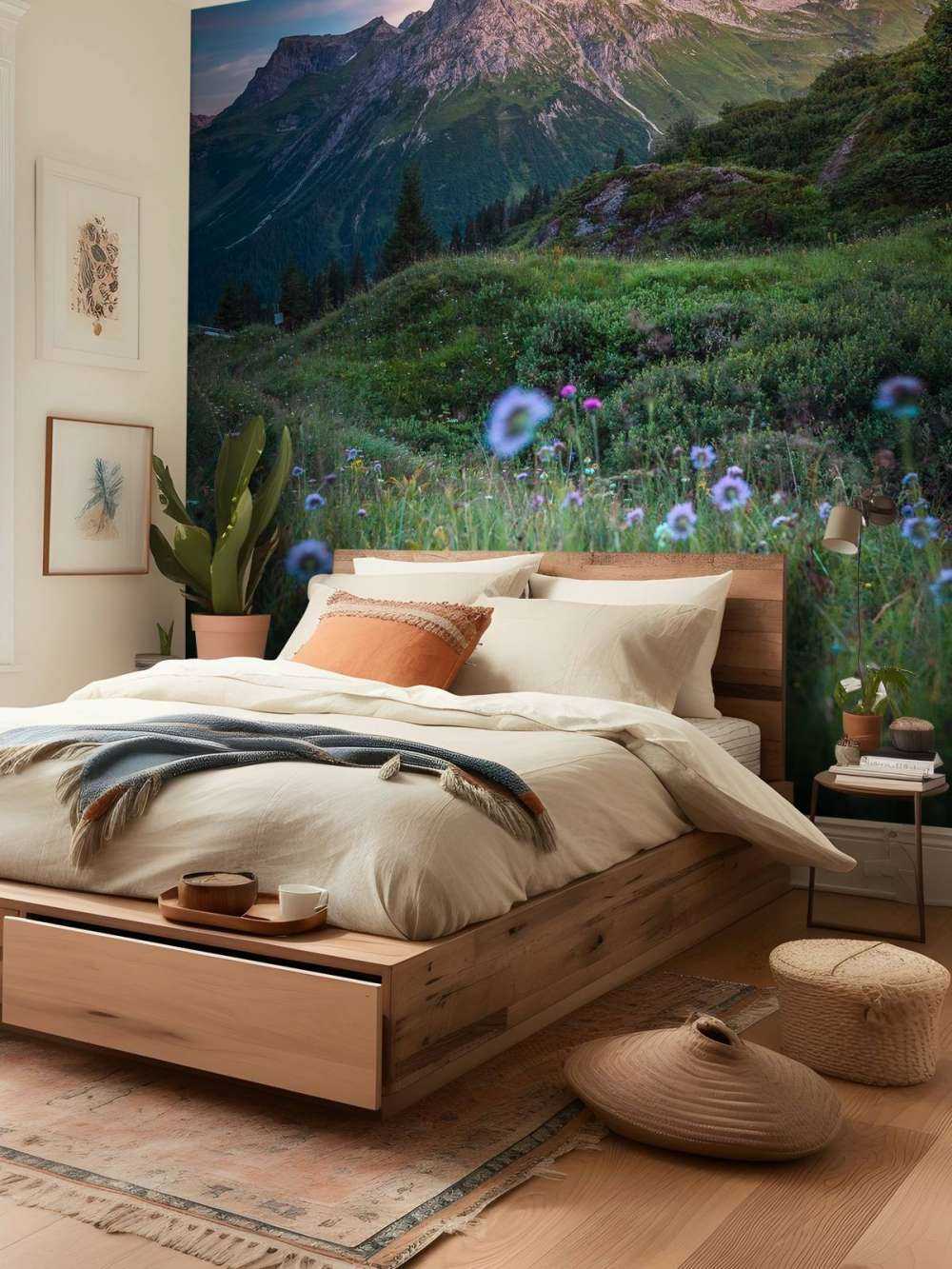 Lumière du soir sur la vallée des fleurs