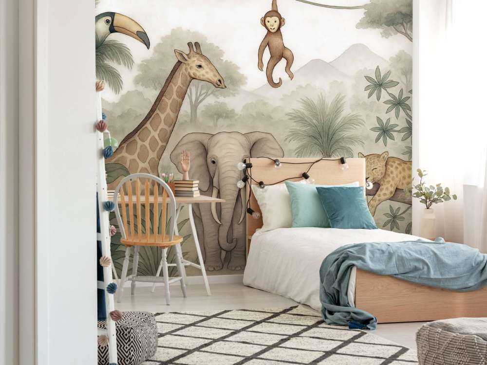 Amis de la jungle en couleur