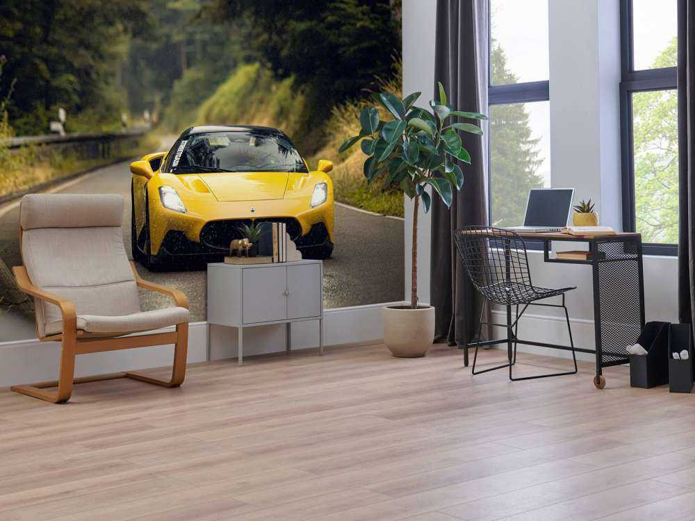 Maserati dans la forêt verte