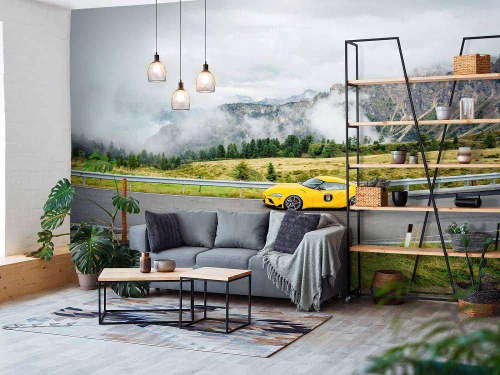 Voitures de sport dans les Dolomites