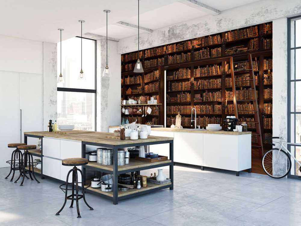 Bibliothèque secrète avec porte cachée