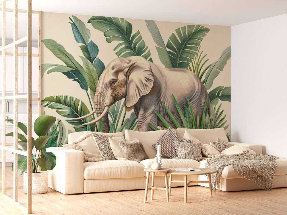 Aventure dans la jungle tropicale des éléphants