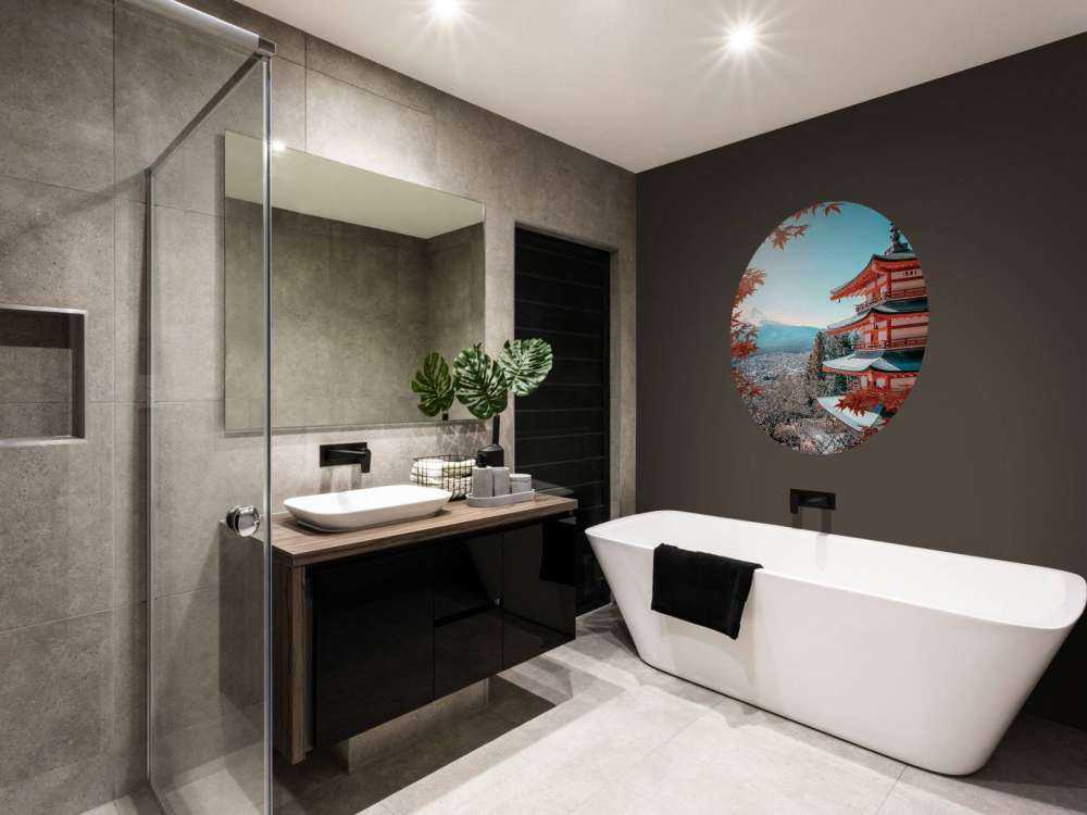 Moment d'automne près de la pagode japonaise