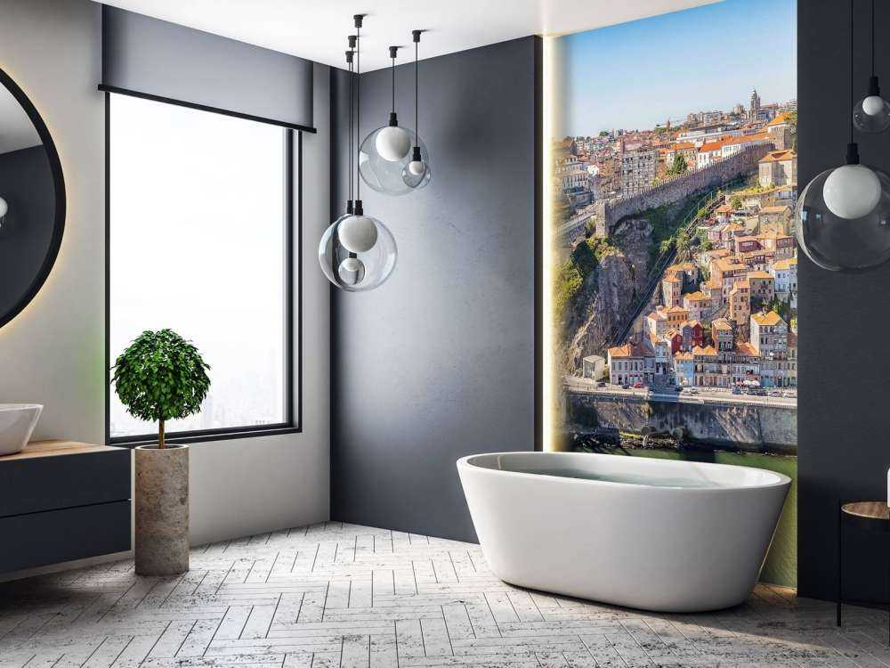 Lumière du soleil sur une pente urbaine colorée