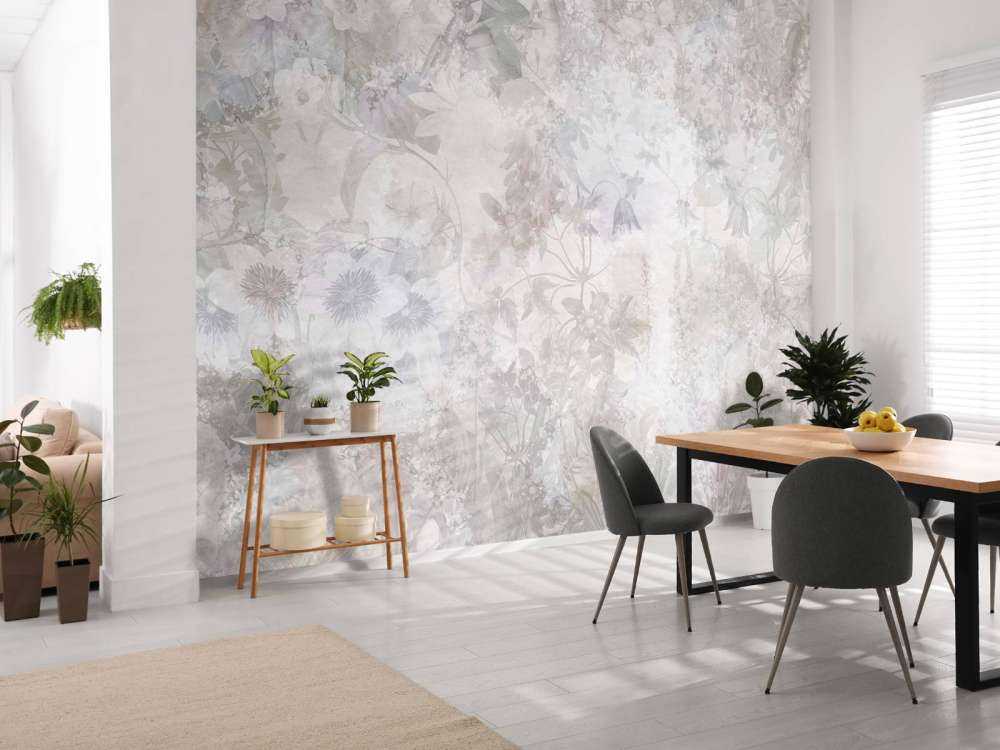Jardin aquarelle taupe