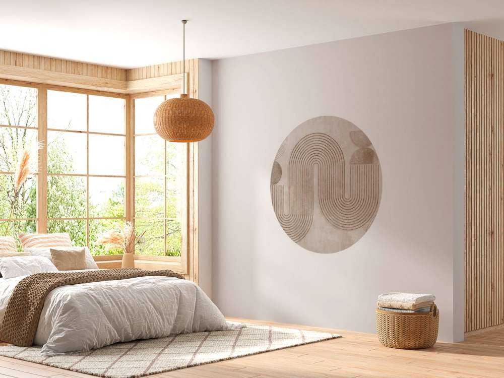 Équilibre dynamique, art moderne beige