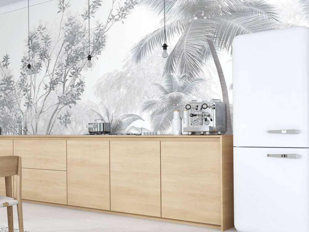 Palmiers de brume tropicaux