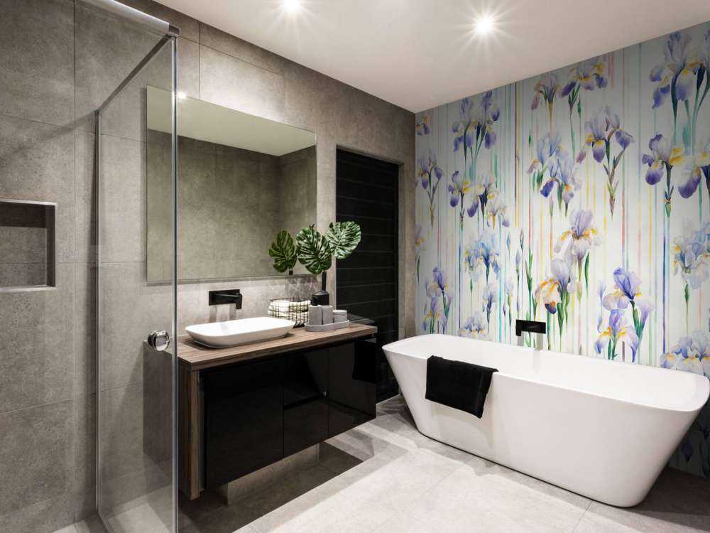 Iris et rayures pastel sans couture