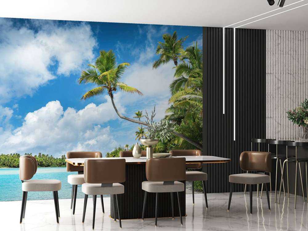 Palmiers au lagon turquoise