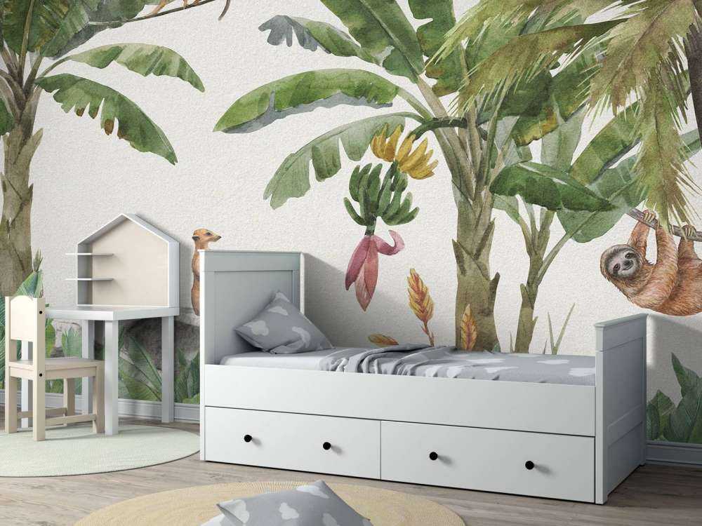 Jungle avec des animaux colorés