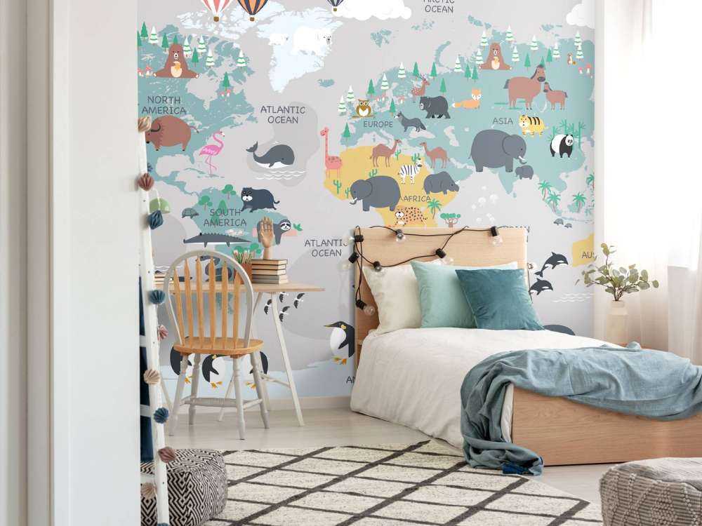 Carte du monde des animaux