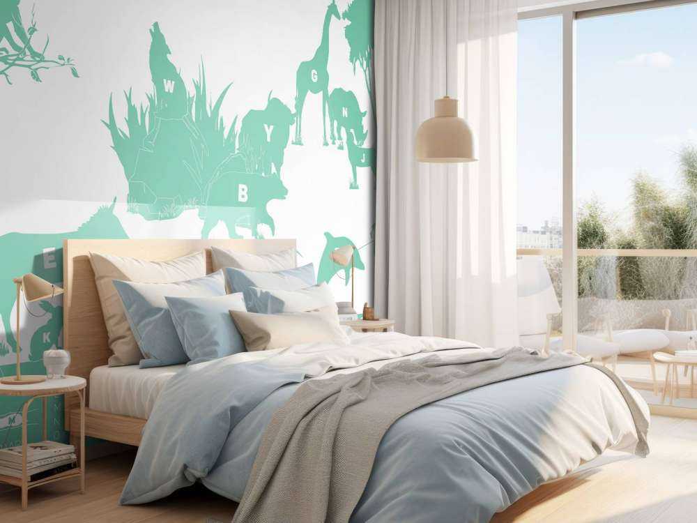 Alphabet animal, vert