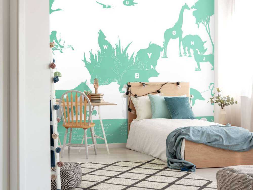 Alphabet animal, vert