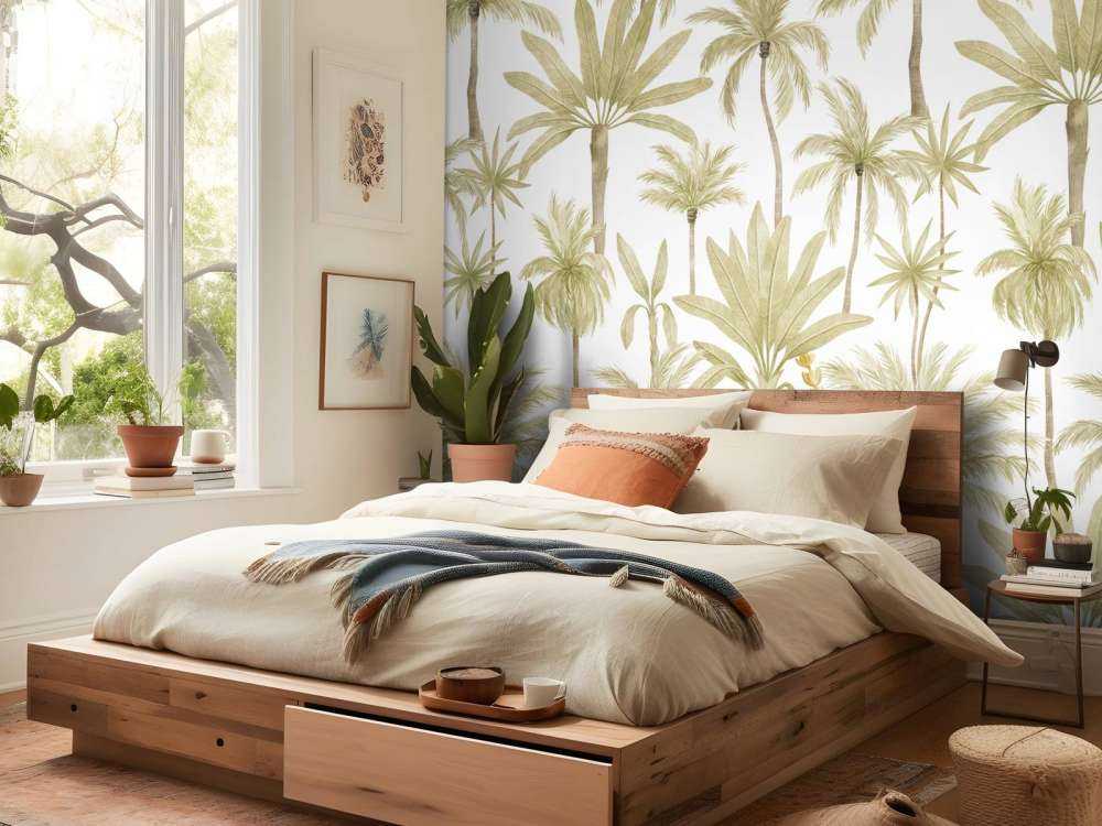 Arbres tropicaux en aquarelle