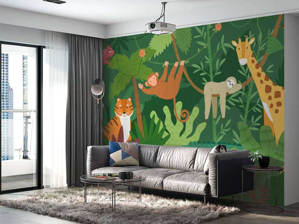 Animaux de la jungle heureux