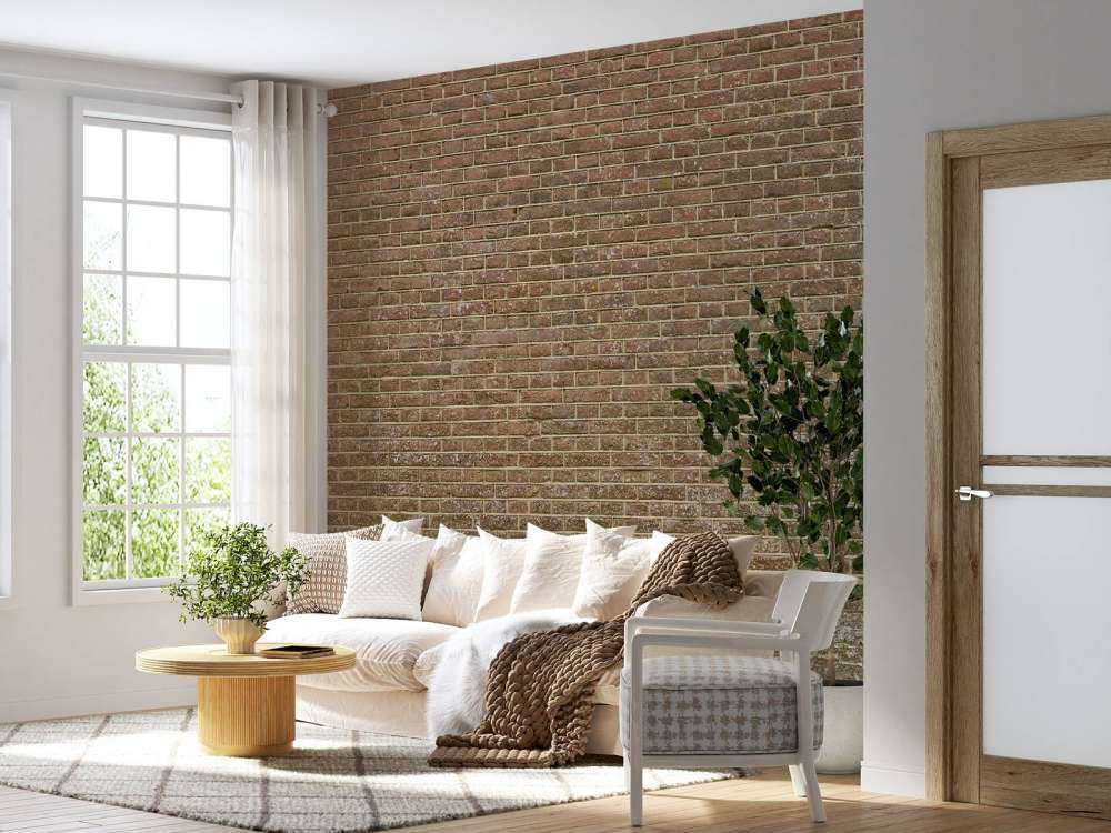 Mur de briques à joints serrés