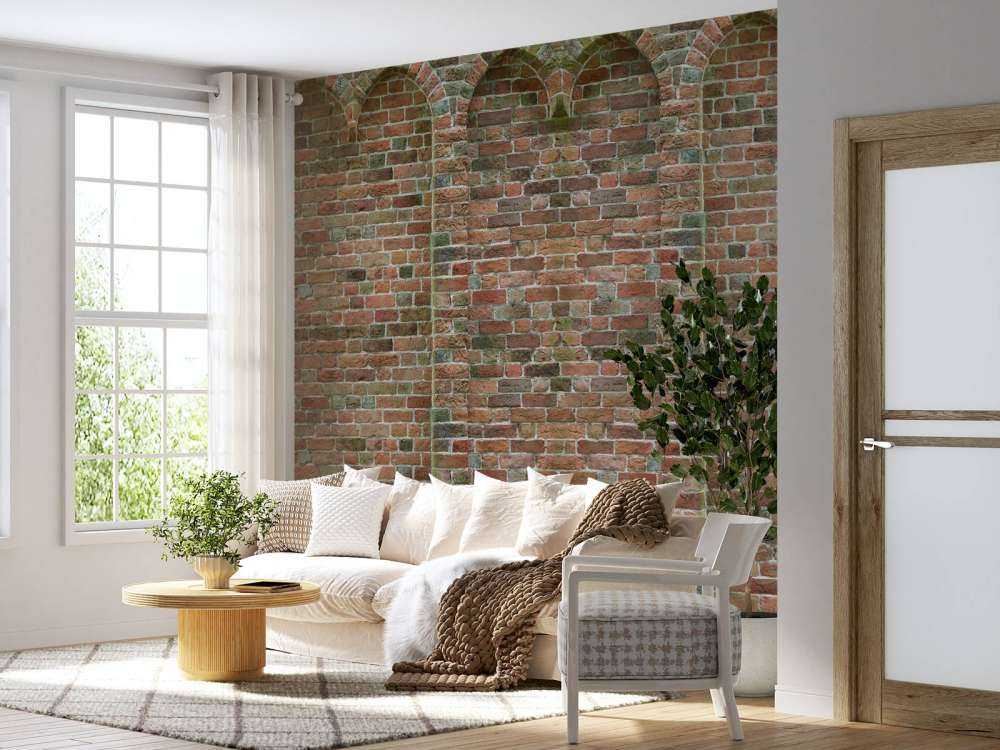 Vieux mur avec des arches