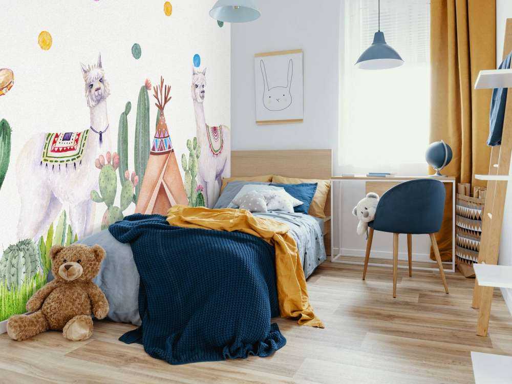 Des alpagas entre les cactus