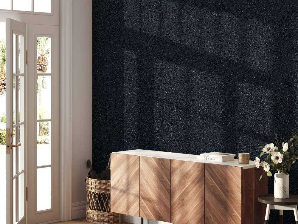 Mur sombre avec des pierres fines