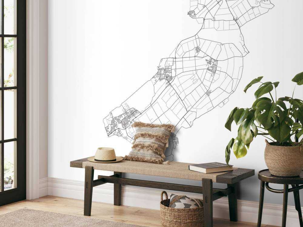 Carte du Flevoland, blanc