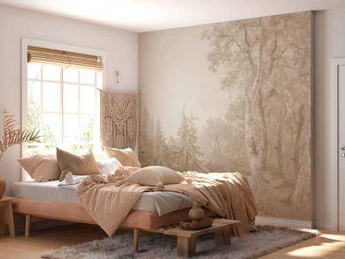 Paysage forestier beige #2
