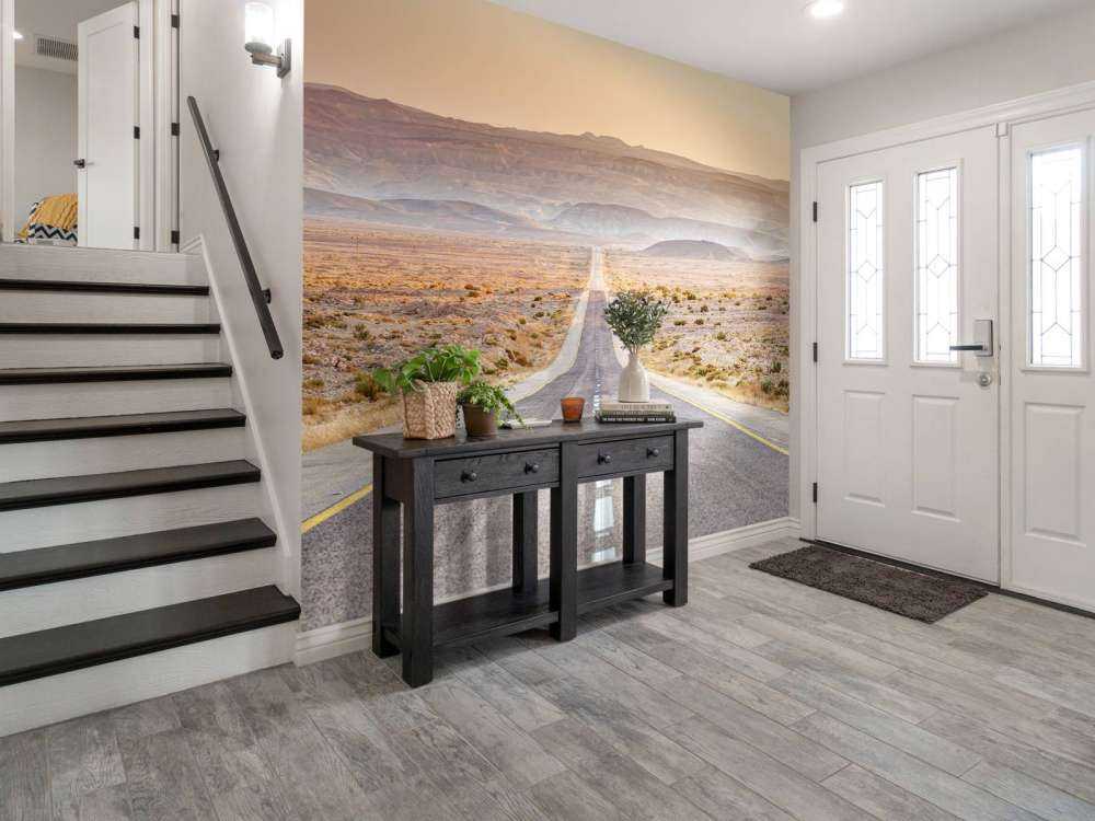 Highway through desert