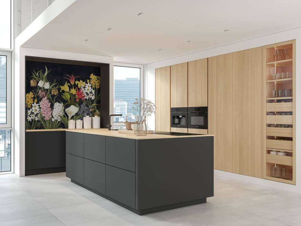 Fleurs de printemps - Givre argenté gris