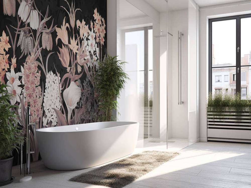 Fleurs de printemps - Sepia vintage