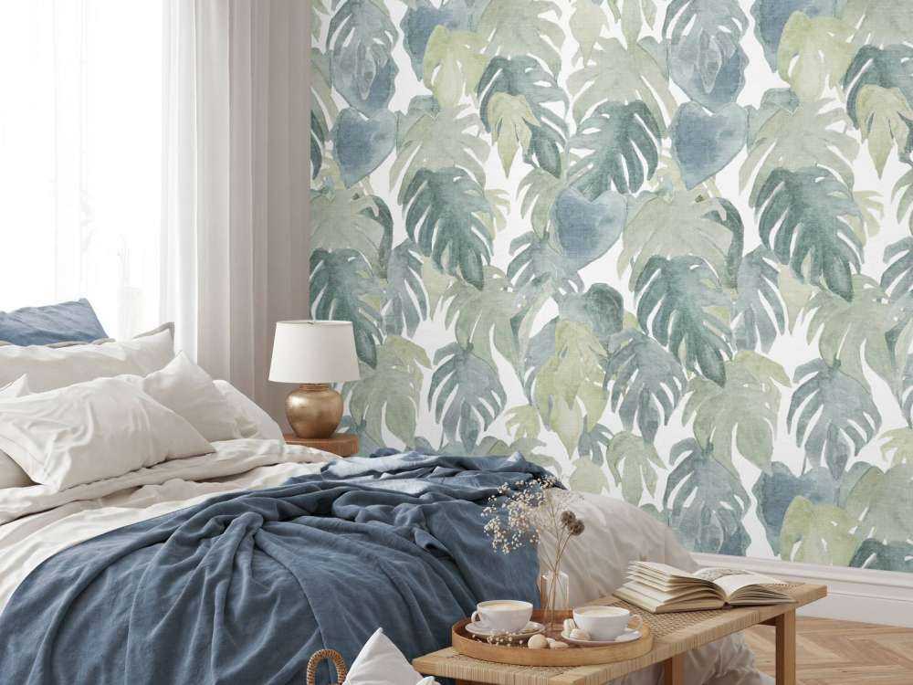 Palmiers tropicaux à l'aquarelle